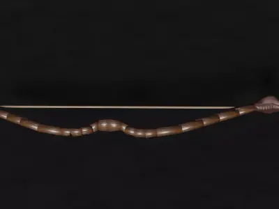 Low Poly Bow 3D Model Game Ready PBR Textured Low-poly 3D model