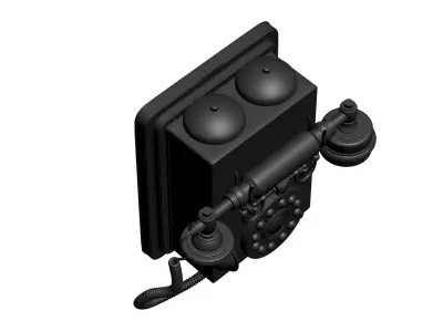 Retro phone 3D print model