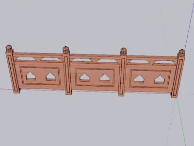 indian jodhpuri stone jali Low-poly 3D model