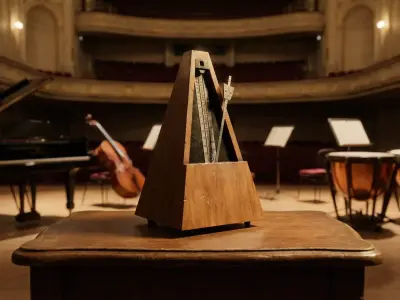 Vintage german metronome Low-poly 3D model