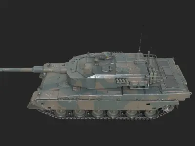 2 coatings of JSDF Type 90 Type-90 Main Battle Tank MBT Low-poly 3D model