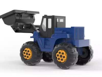 Toy Bulldozer 3D model by javidan