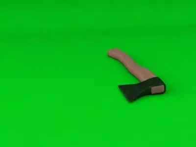 axe 3d model on screen Free 3D model