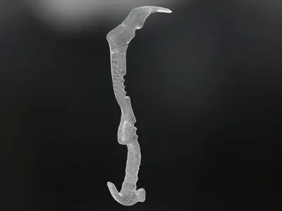 Machete Mid Poly No UV Low-poly 3D model