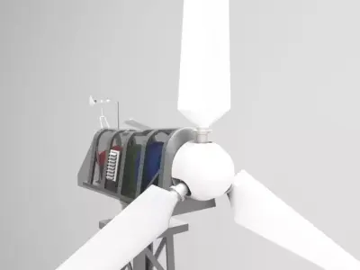 30kW wind turbine 3D model