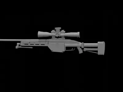 Sniper rifle Free 3D model purchase