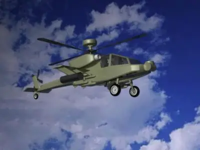 apache helicopter 3D model buy