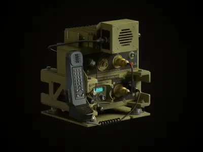 3D PRC-2082 Radio station Low-poly 3D model