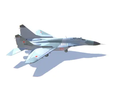 MIG-29 Fulcrum Jet Fighter Aircraft Low-poly 3D model
