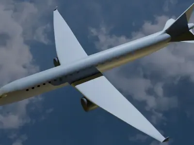 PASSENGER AIRCRAFT LOW POLY - READY TO PLAY Free low-poly 3D model