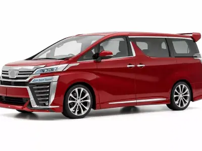 Luxury Red Minivan 3D model