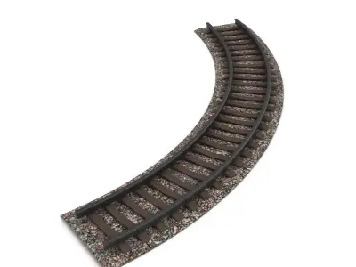 Railway Track 3D model get