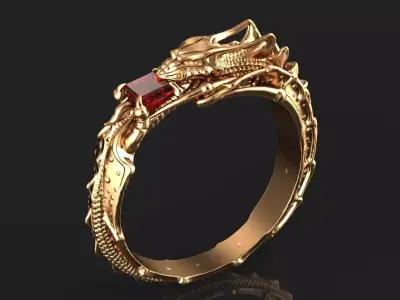 Dragon ring 3D model