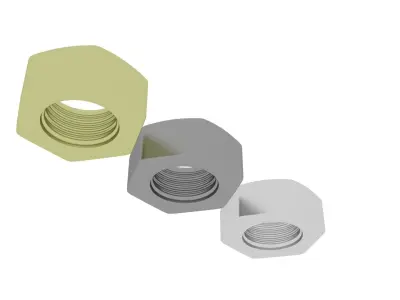Hex Nut 3D model from CGTrader