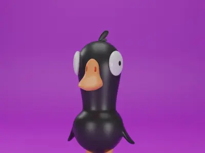 duck duck 3d model Low-poly 3D model