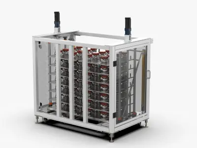 Automatic Lifting Silo Module 3D model