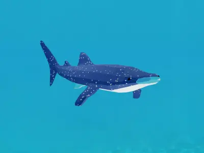 Low-poly Whale Shark Low-poly 3D model