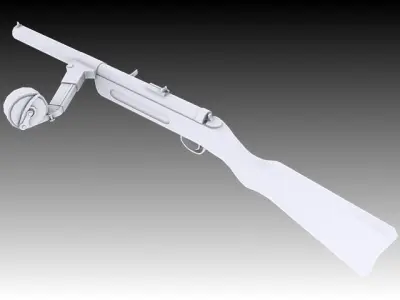 MP18 SMG Low-poly 3D model