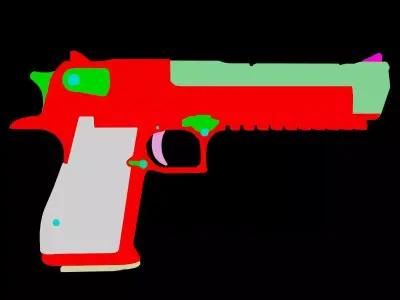3D Counter Strike 2 Desert Eagle with texture sets ready to skin Low-poly 3D model