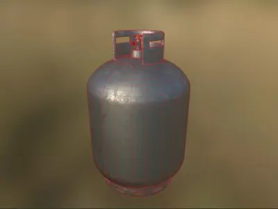 Gas Tank Low-poly 3D model shop