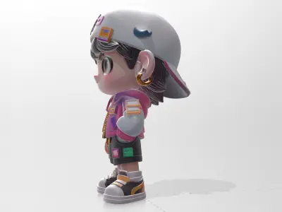 Trendy Street - style Boy 3D model
