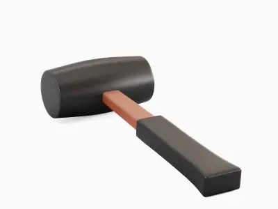 Rubber Mallet 01 3D model
