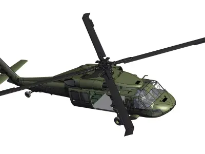 B44 Black Hawk Helicopter SW Design 3D model