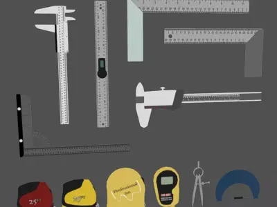 Measurement Tools Low-poly 3D model
