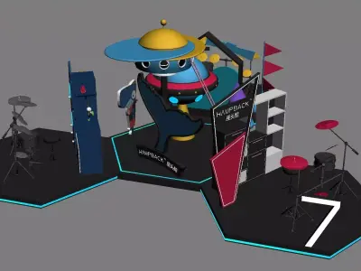 Commercial props children space scene 3D model