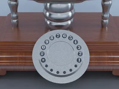 Retro Style Analog Telephone 3D model