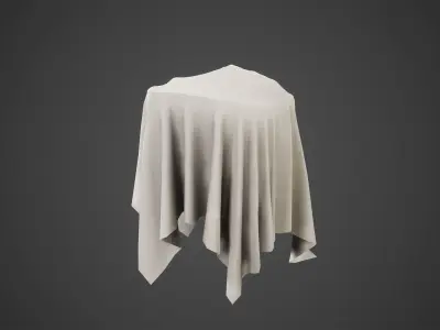 Cover Fabric Low Poly Game Ready Low-poly 3D model