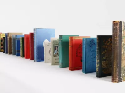 Antique Books Low-poly 3D model