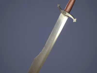 Falchion sword Low-poly 3D model purchase