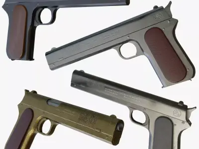 Colt M1900 Low-poly 3D model