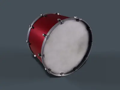 Drum model Low-poly 3D model