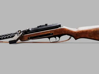 MP34 Assault Rifle Low-poly 3D model