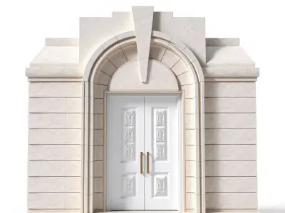 Elegant Stone Entrance model pack Low-poly 3D model