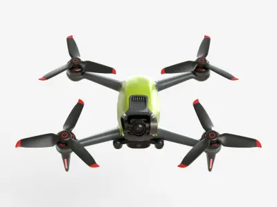DJI FPV 2024 Drone Void Grey and Eternal Green 3D model