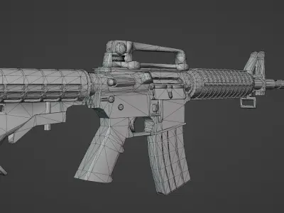 Assault Rifle M15 Low-poly 3D model