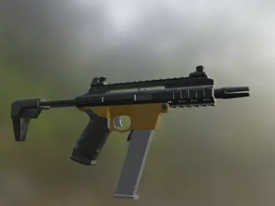 machinepistol gun Free 3D model