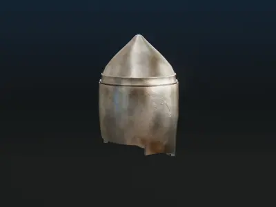 Medieval city guard helmet Low-poly 3D model
