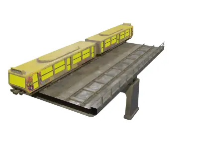 Modular City Train Set 3D model