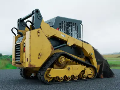 Skid Steer Tracked Low-poly 3D model