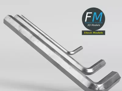 Hex Key Wrench Set 3D model