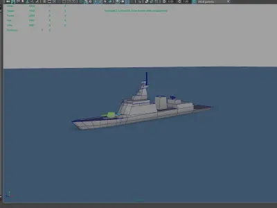 Frigate Jose Rizal Class Low-poly 3D model