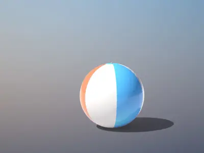 Beach Ball Low-poly 3D model
