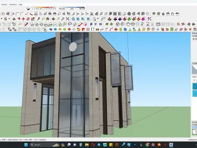 Retail shop exterior 3d model 3D model
