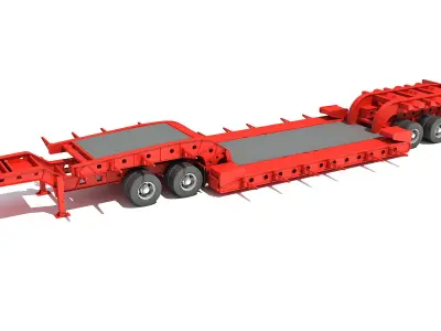 Lowboy Trailer 3D model