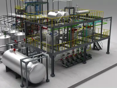 chemical plant 3D model purchase