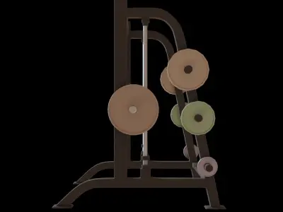 Gym machine equipment Smith machine and Incline bench 3D model